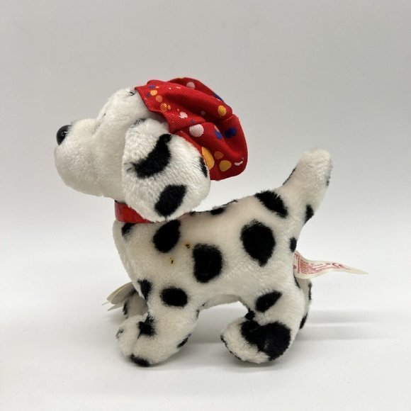 Applause Disney 101 Dalmatians Dog With Paint Splatter Red Hat Plush Vintage Tag - Picture 3 of 6
